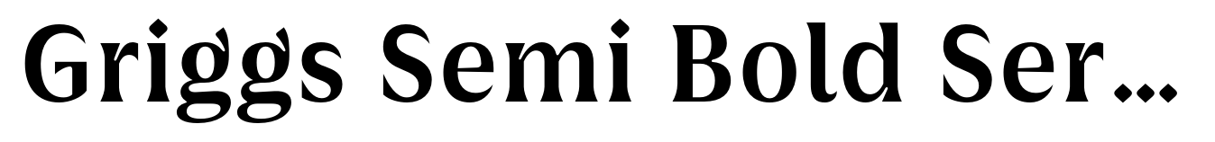 Griggs Semi Bold Serif Gr